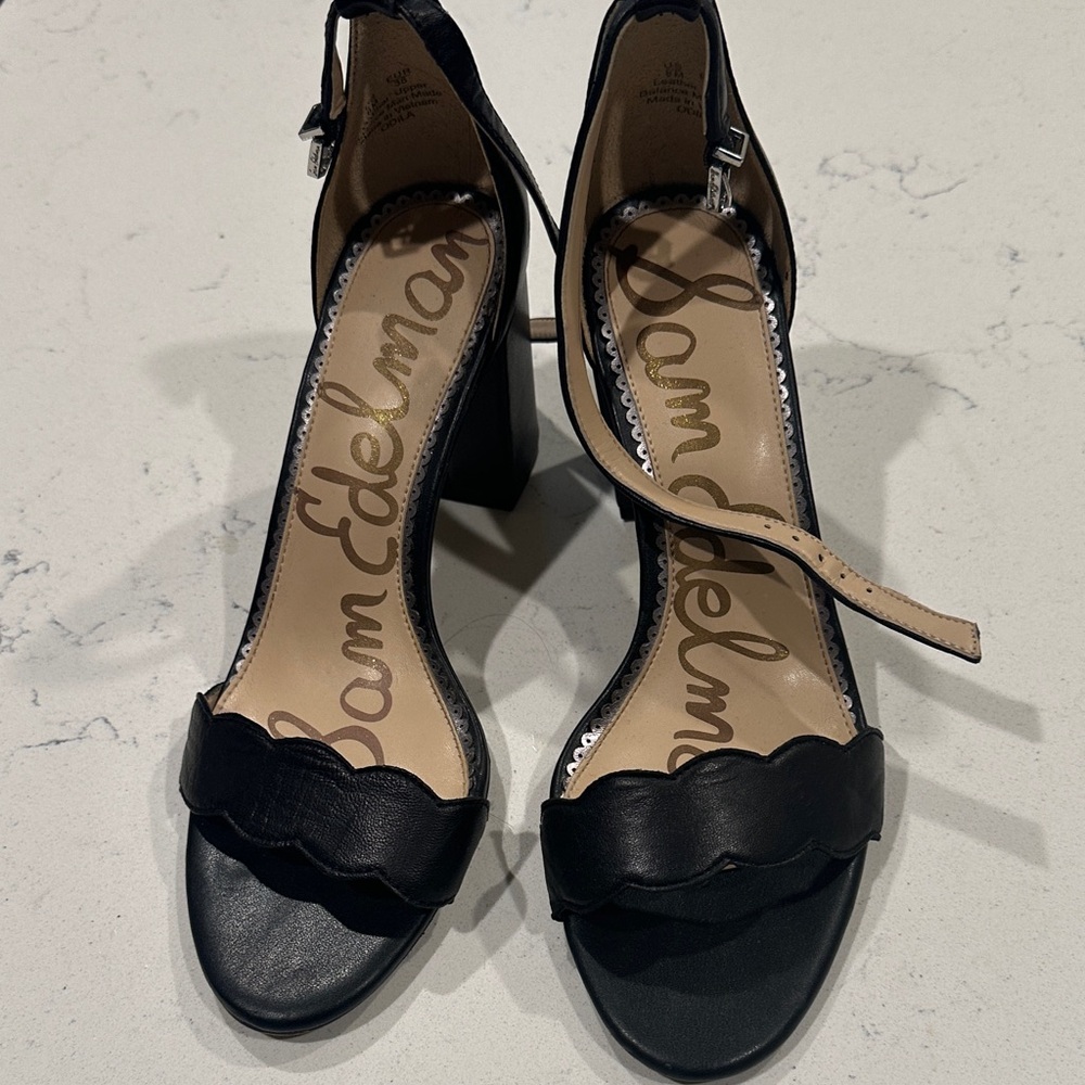Sam Edelman Black Ankle Strap Heels